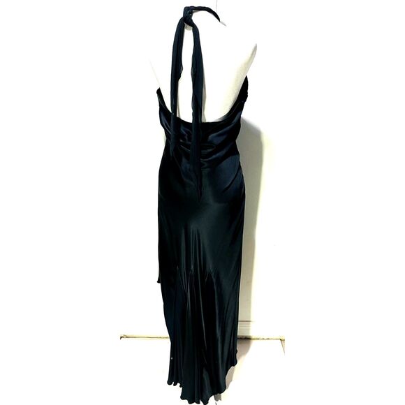 White House Black market silk dress Y2K high & low hem witchy whimsygoth women M - Picture 4 of 7